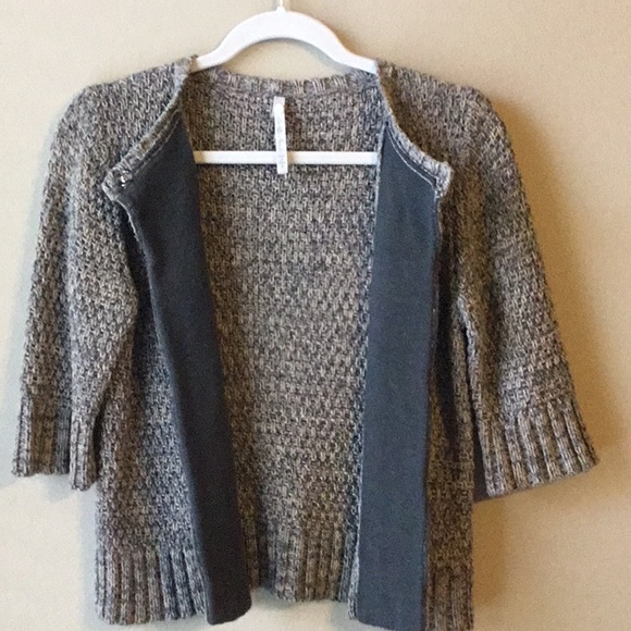 Leo & Nicole Chunky Brown Snap Closure Sweater, S - Picture 5 of 8